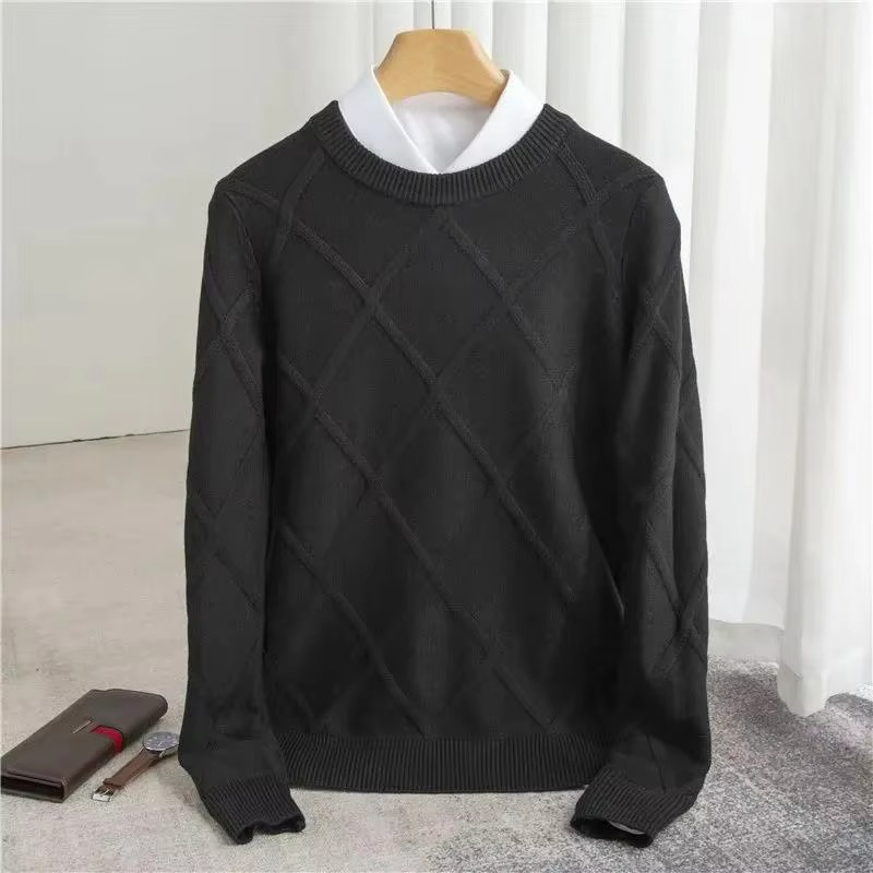 TrendAura Mens Classic Cashmere Crewneck Sweater For Warmth And Timeless Style Everyday Cozy