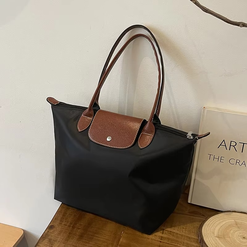 TrendAura Minimalist Nylon Shoulder Tote Bag For Women - Large Capacity And Reinforced Strap