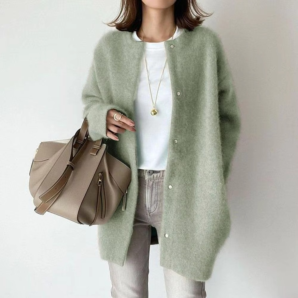 Autumn Vintage Single Breasted Knit Cardigan for Women