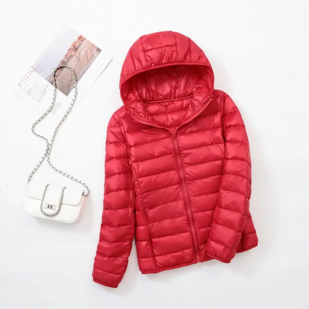 Women's hooded down jacket