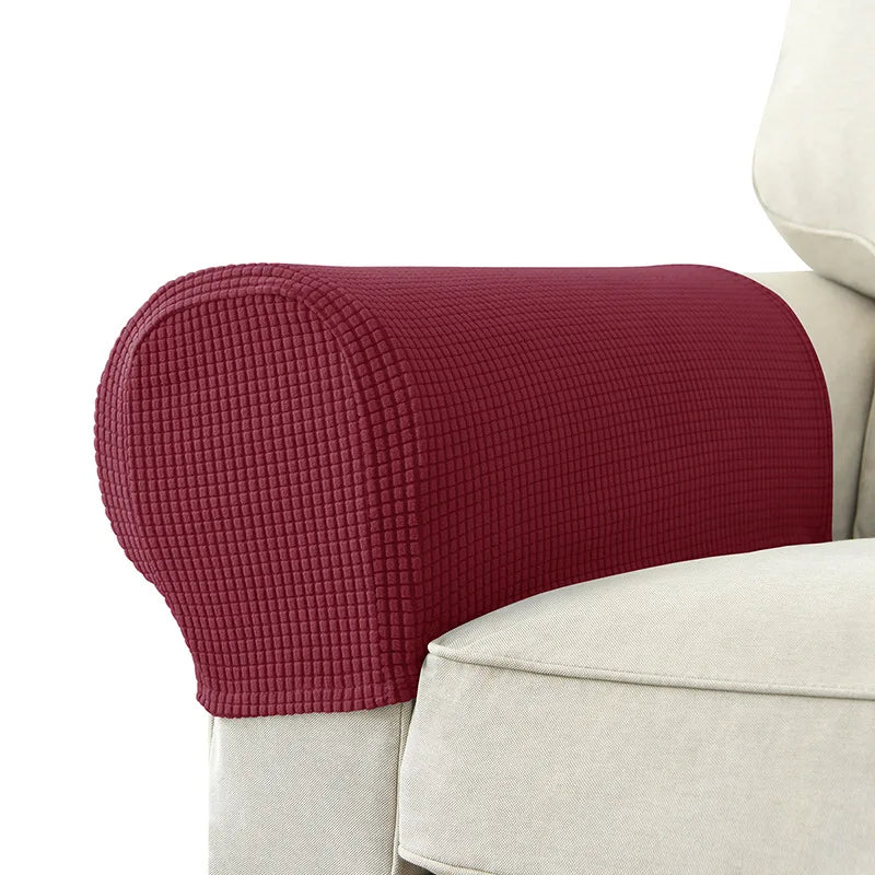 Textured Stretch Armrest Cover in Gray
