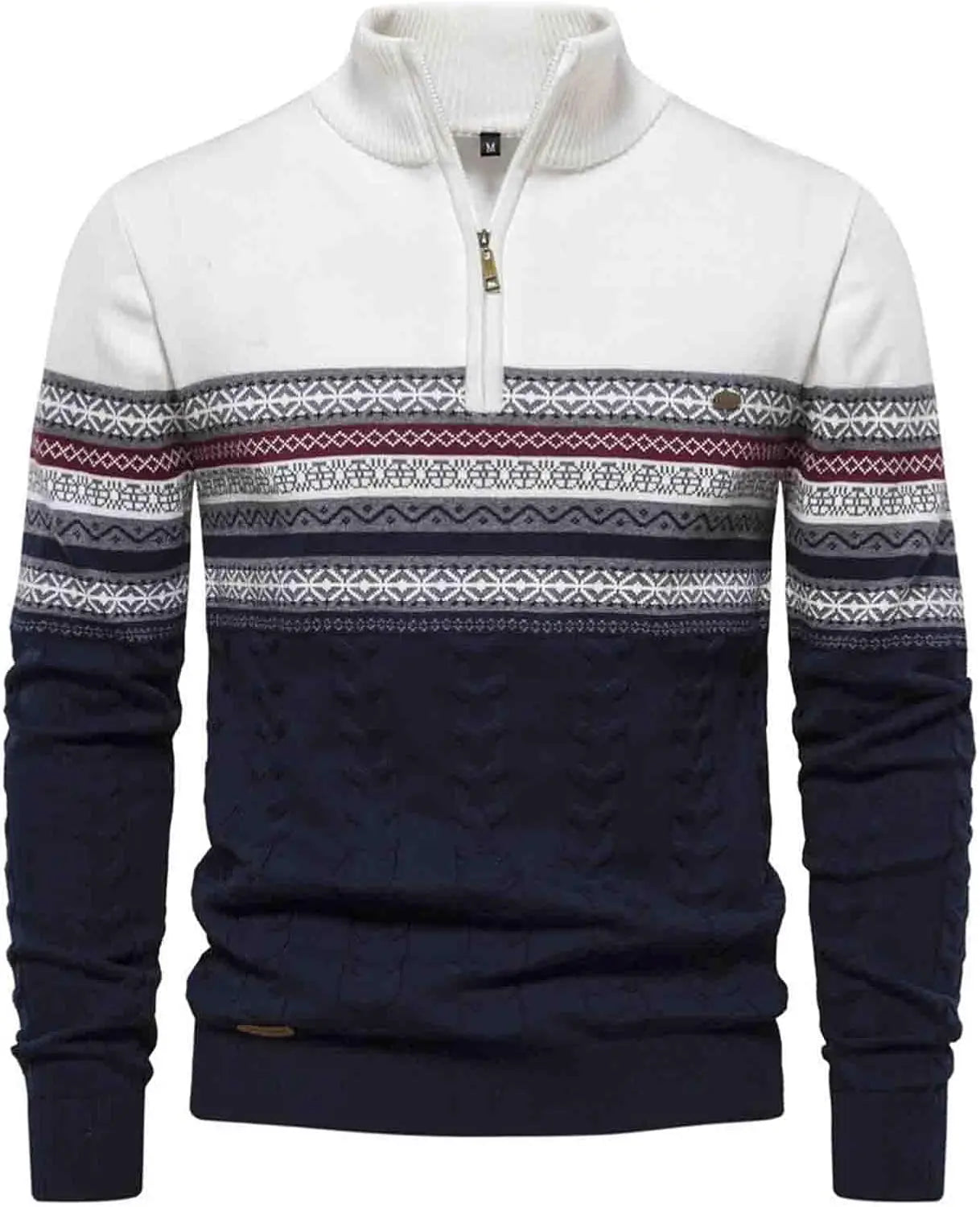 Oliver Quarter Zip Sweater By TrendAura Classic Knit Pullover With Stand Up Collar For Autumn And Winter