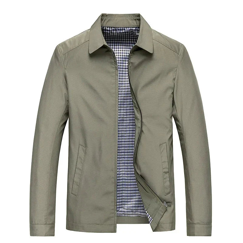 Apollo Casual Flight Jacket for Men Lightweight Durable Polyester with Sleek Stand Collar Outerwear