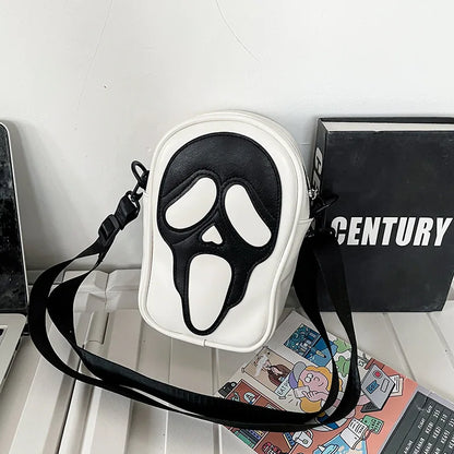 TrendAura Scream Leather Crossbody Bag - Iconic Style With Smooth Leather, Adjustable Strap, Secure Zip Closure