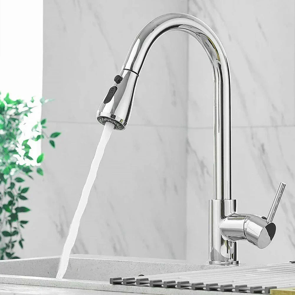 Pull Out Kitchen Faucet Matte Black Finish For Modern Kitchens With Flexible Hose