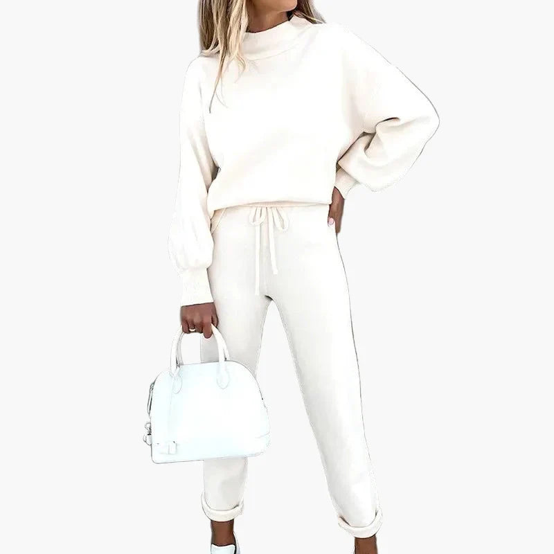 Women's Casual Two-Piece Set – Fashionable Lounge Outfit with Wide-Leg Pants and Long-Sleeve Shirt, Perfect for Everyday & Streetwear