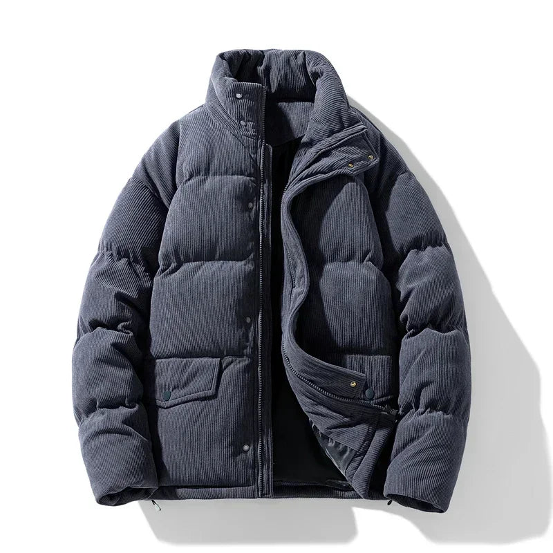 TrendAura | Trendy Winter Corduroy Quilted Jacket for Men