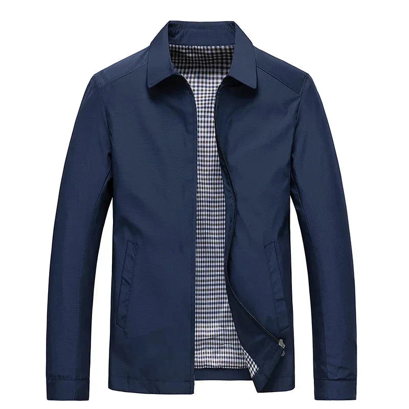 Apollo Casual Flight Jacket for Men Lightweight Durable Polyester with Sleek Stand Collar Outerwear