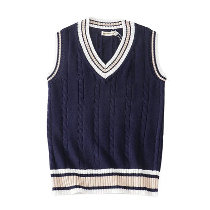 Christof - Sleeveless V-neck knitted sweater for men