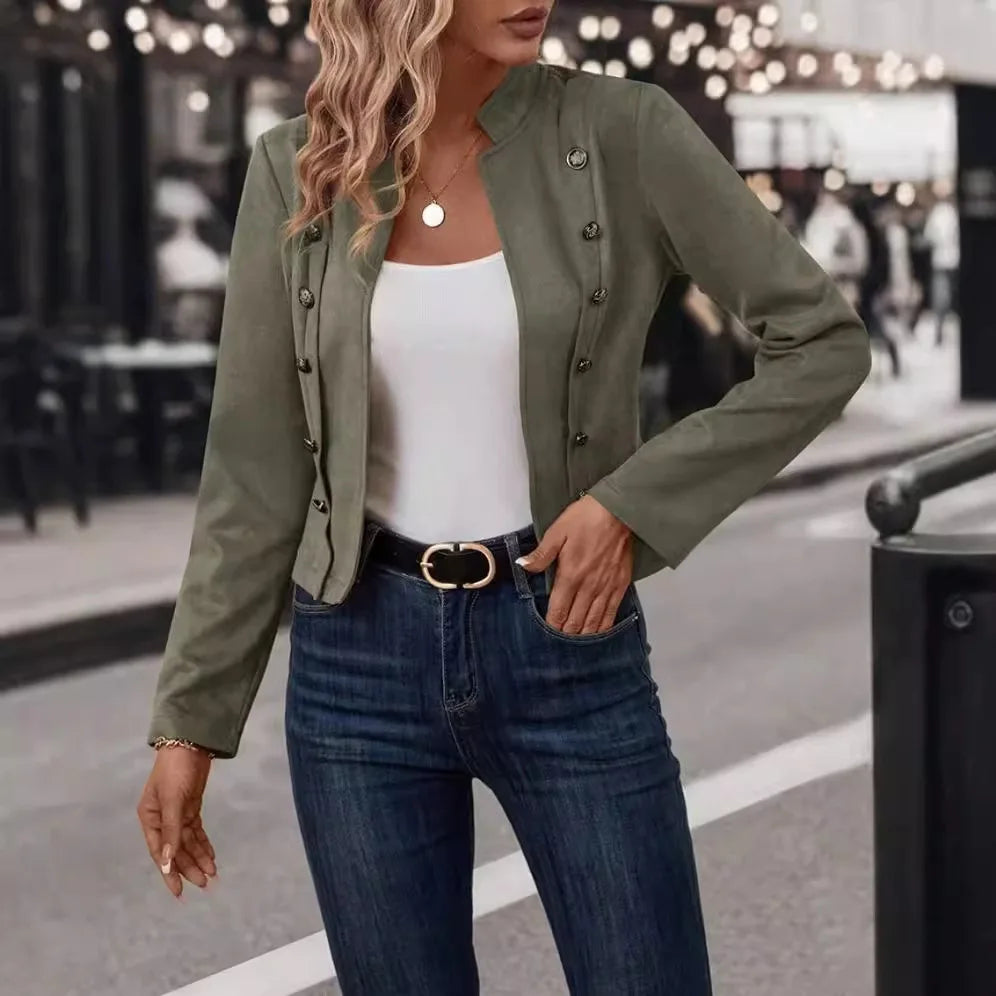 Allison - Velvet Double-Breasted Jacket