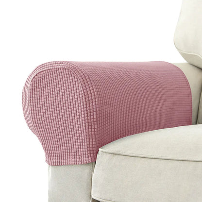 Textured Stretch Armrest Cover in Gray