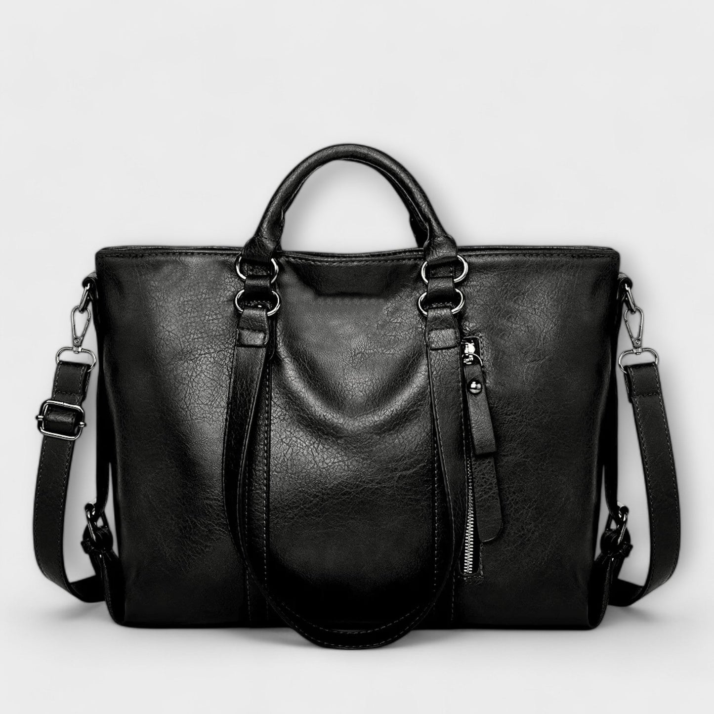 Women's Handbag with Structured Design and Functional Pockets