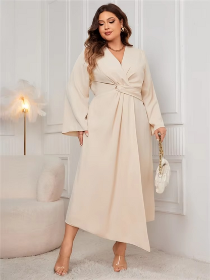 Carlotta | Elegant wrap dress with waist ruching