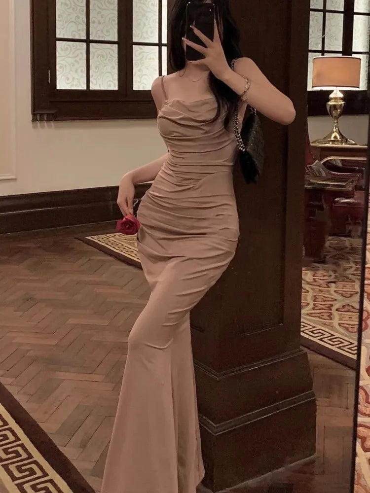 Monika Elegant Summer Dress For Women With Pleasant Stretch Slim Silhouette And Slit Neckline