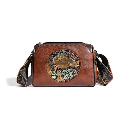TrendAura Embossed Elephant Leather Shoulder Bag - Symbol Of Luck, Strength And Wisdom