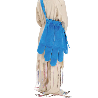 TrendAura Soft Fleece Glove Crossbody Bag - Faux Sherpa Laptop Carrier With Playful Silhouette