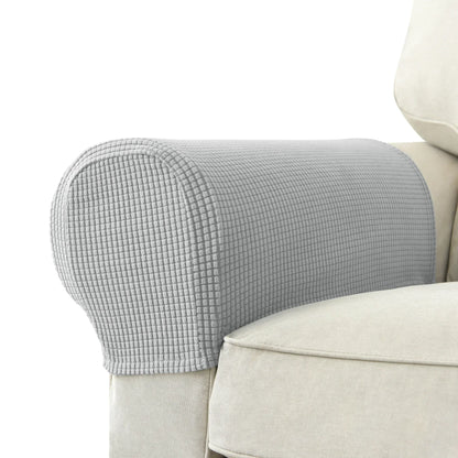 Textured Stretch Armrest Cover in Gray