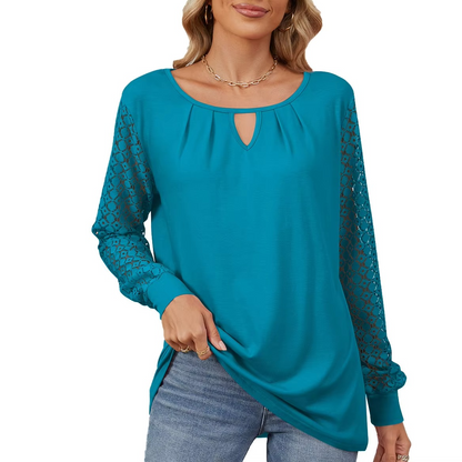 Carlotta | Fashionable long-sleeve top for women with lace details