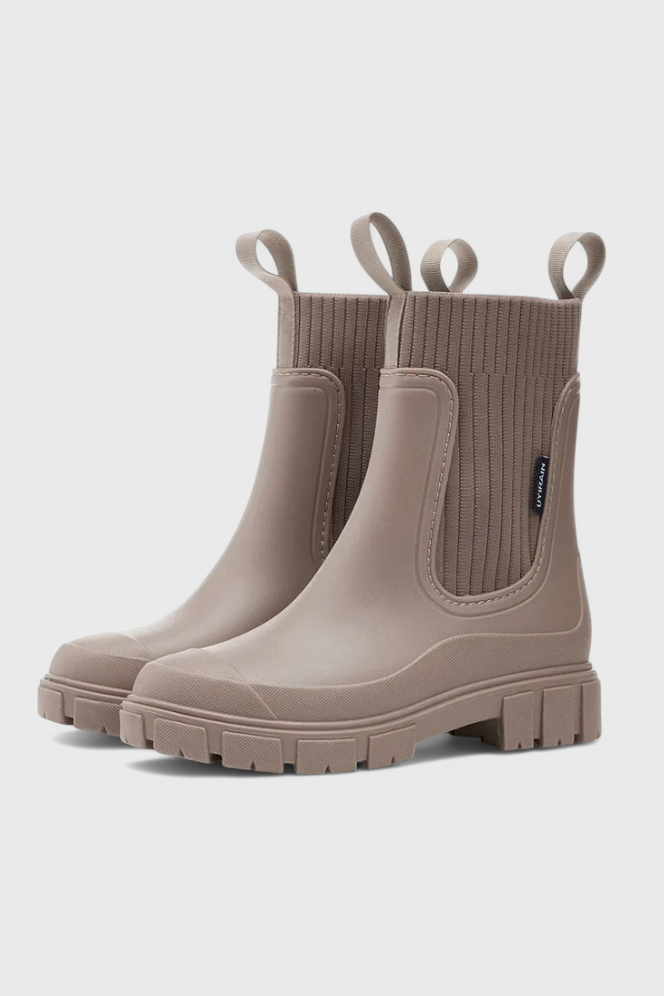 Women's Chelsea Boots with Waterproof Design and Sturdy Sole