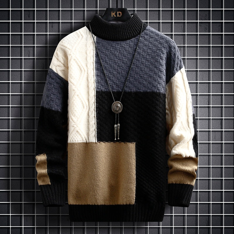 Elijah Athletic Sweater With Moisture Wicking Fabric And High Turtleneck For Cold Weather Workouts And Casual Wear