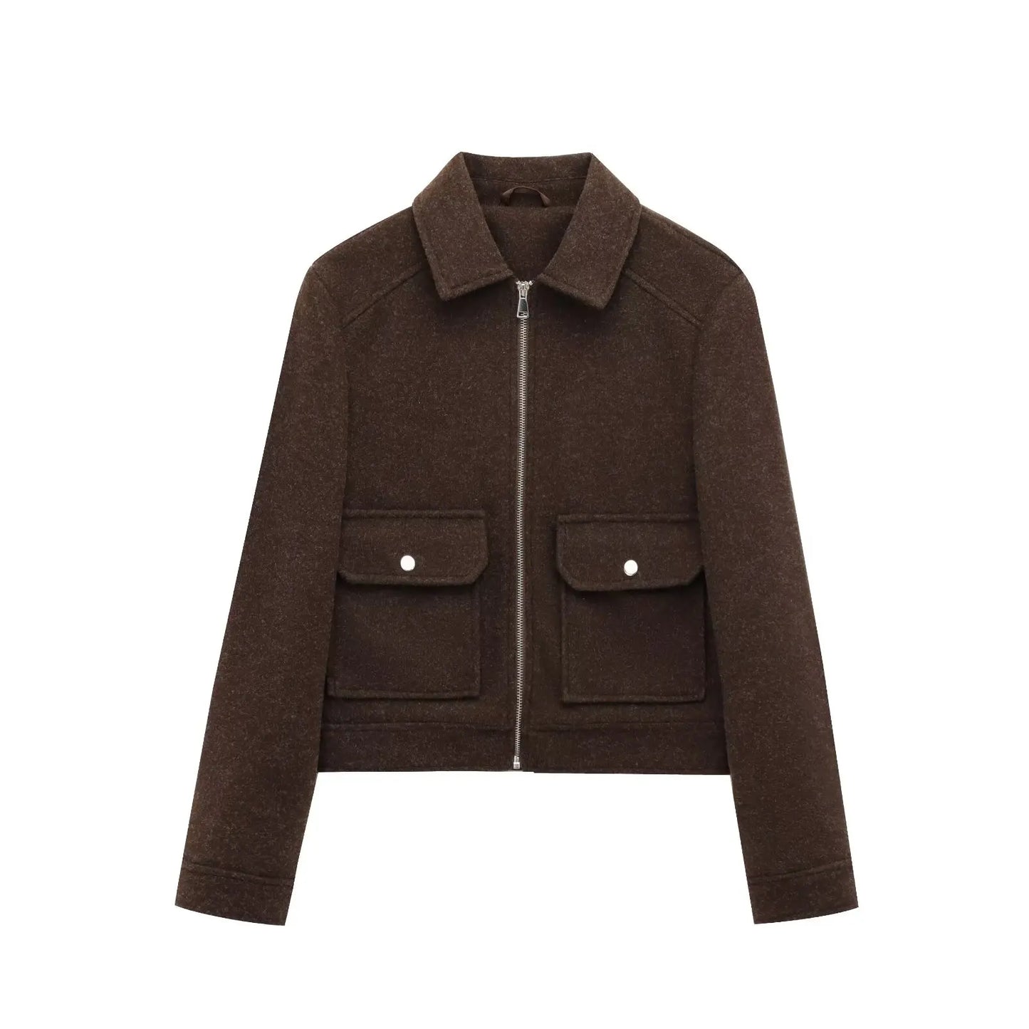 Jasmine | Women’s Casual Zip Front Pocket Jacket