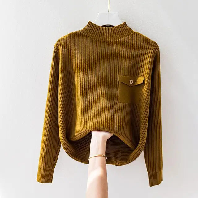 Women's Knit Pullover with Lightweight Fabric and Relaxed Fit