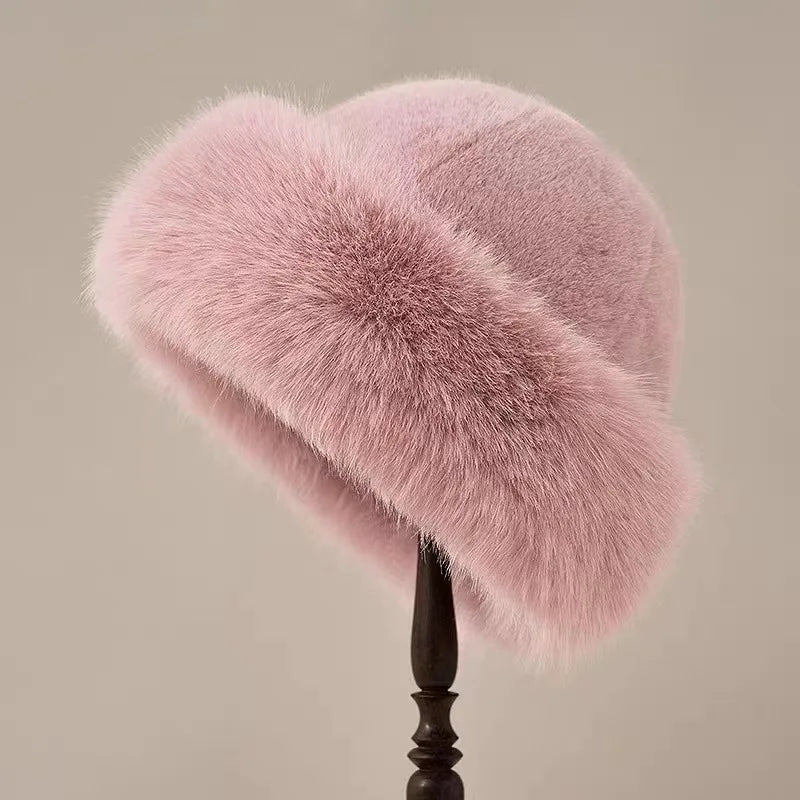Women's Fluffy Hat with Soft Texture and Warmth