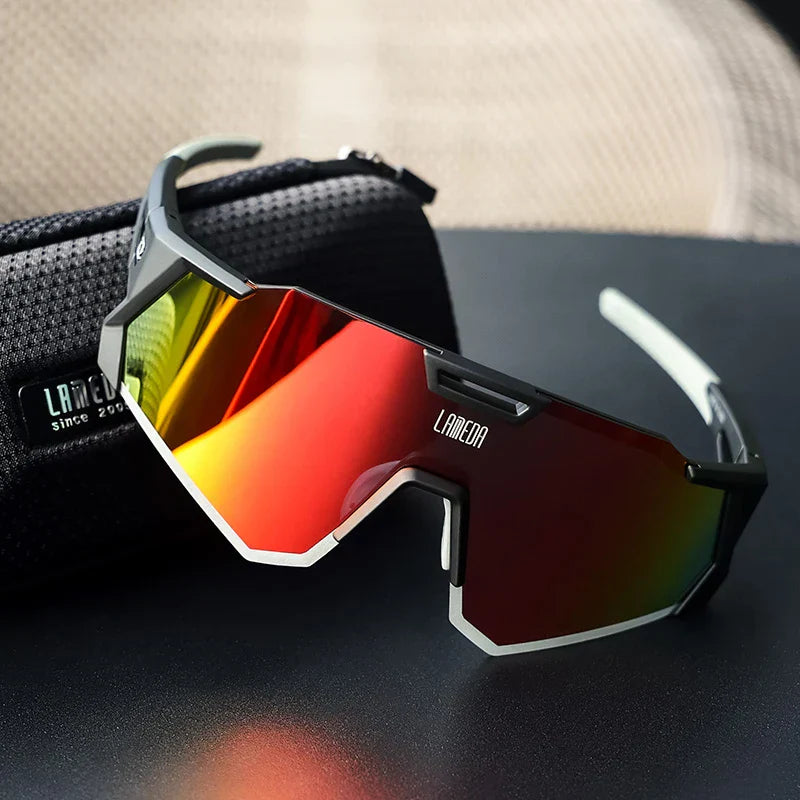 TrendAura Reflective Aero Cycling Sunglasses Polarized Mirror Lenses Featherlight Frame For Men