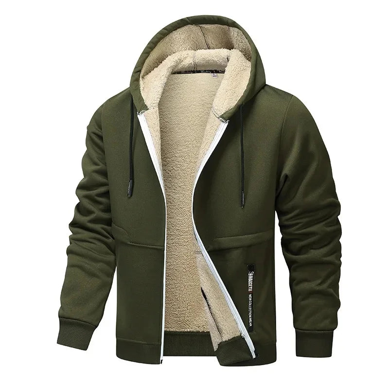 Men's Casual Winter Jacket Versatile Warmth With Full Front Zipper And Soft Lining For Everyday City Wear