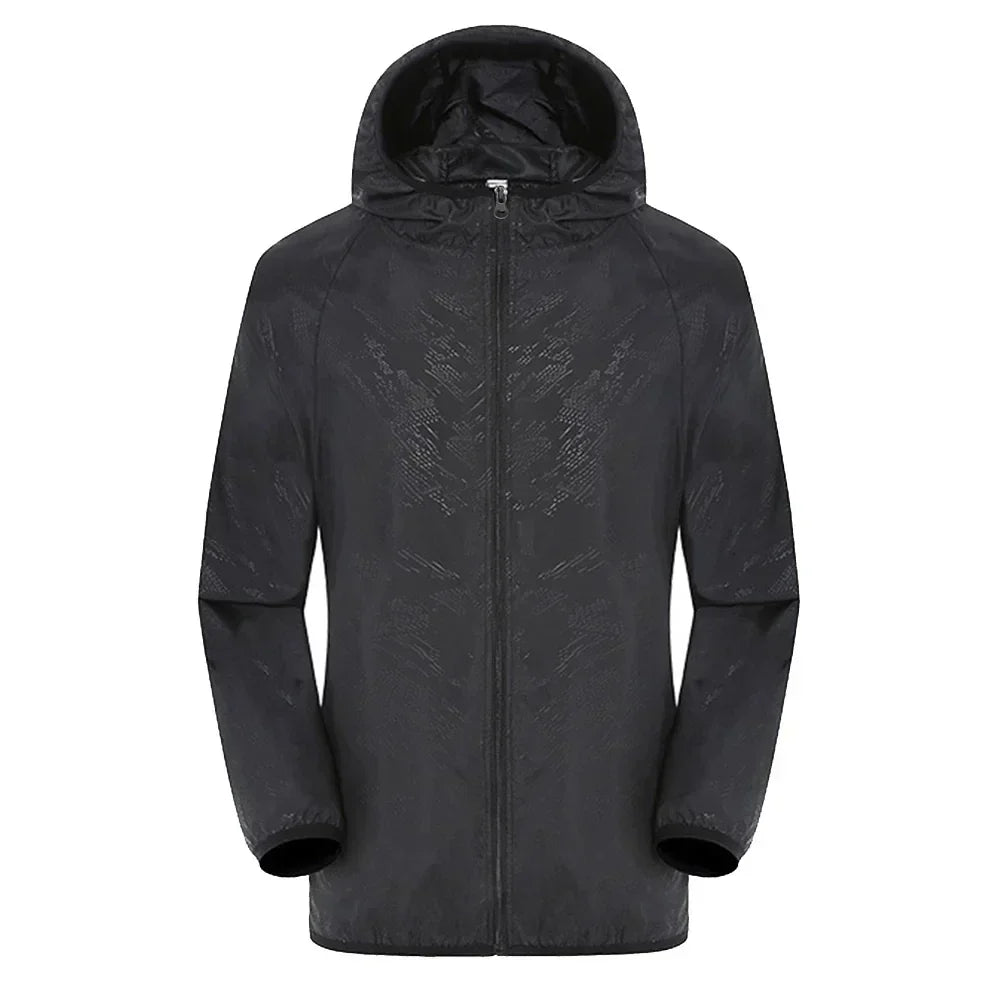 TrendAura Nordisk Flair Mens Waterproof Trench Coat Hooded Zipper Front Relaxed Fit Outerwear