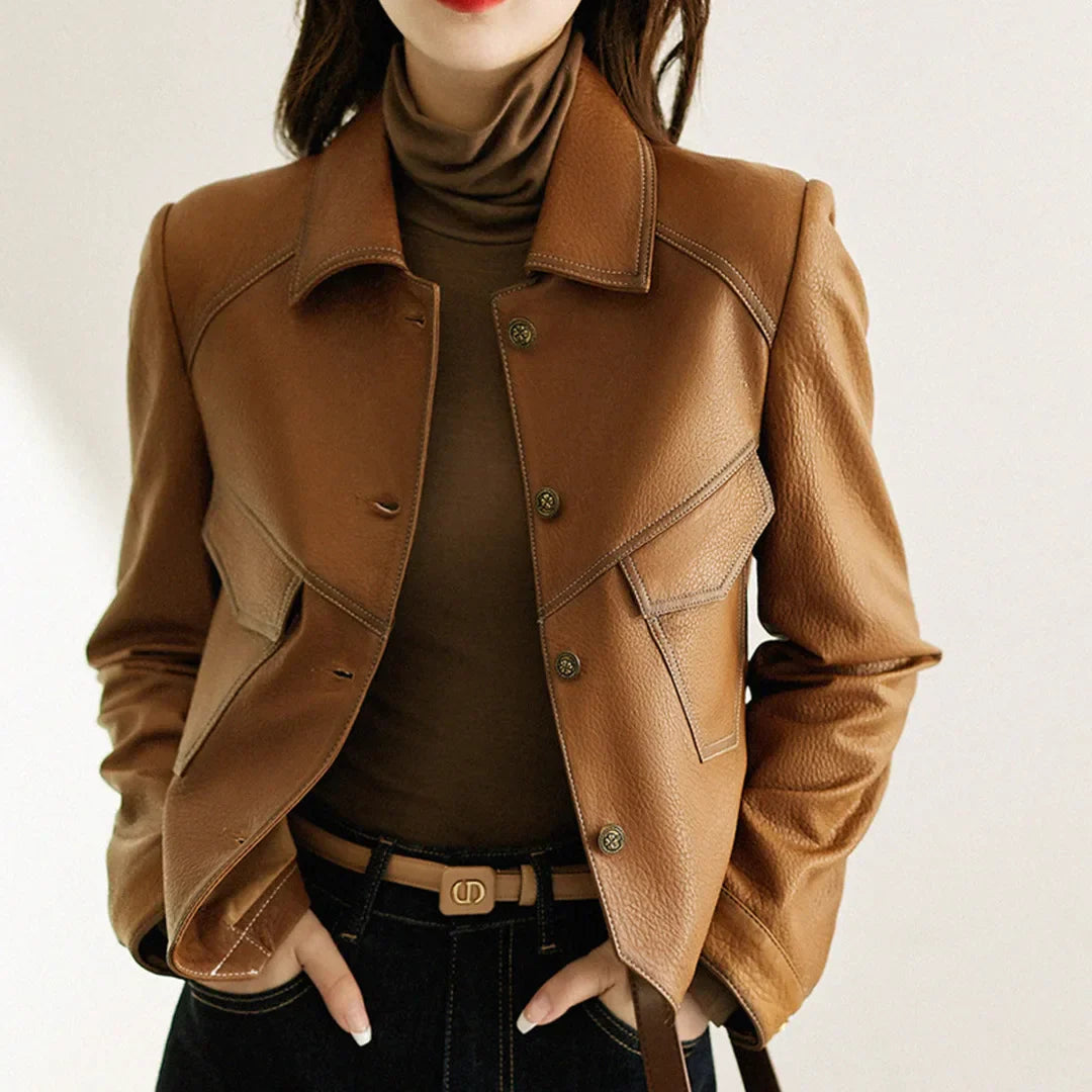 Dax Moto Leather Lapel Jacket – TrendAura