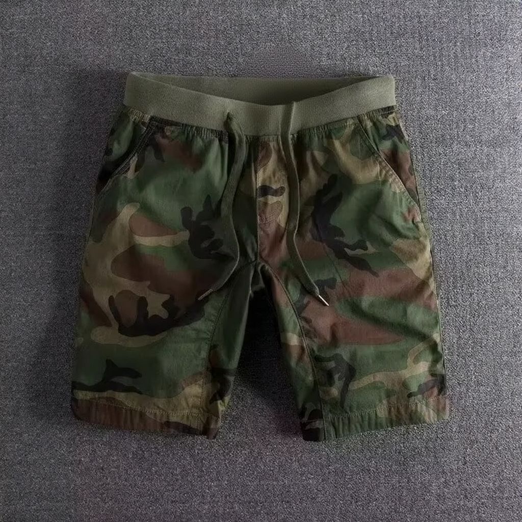 TrendAura Mens Loose Fit Camouflage Casual Sports Shorts Lightweight Breathable Comfort With Adjustable Drawstring Waist