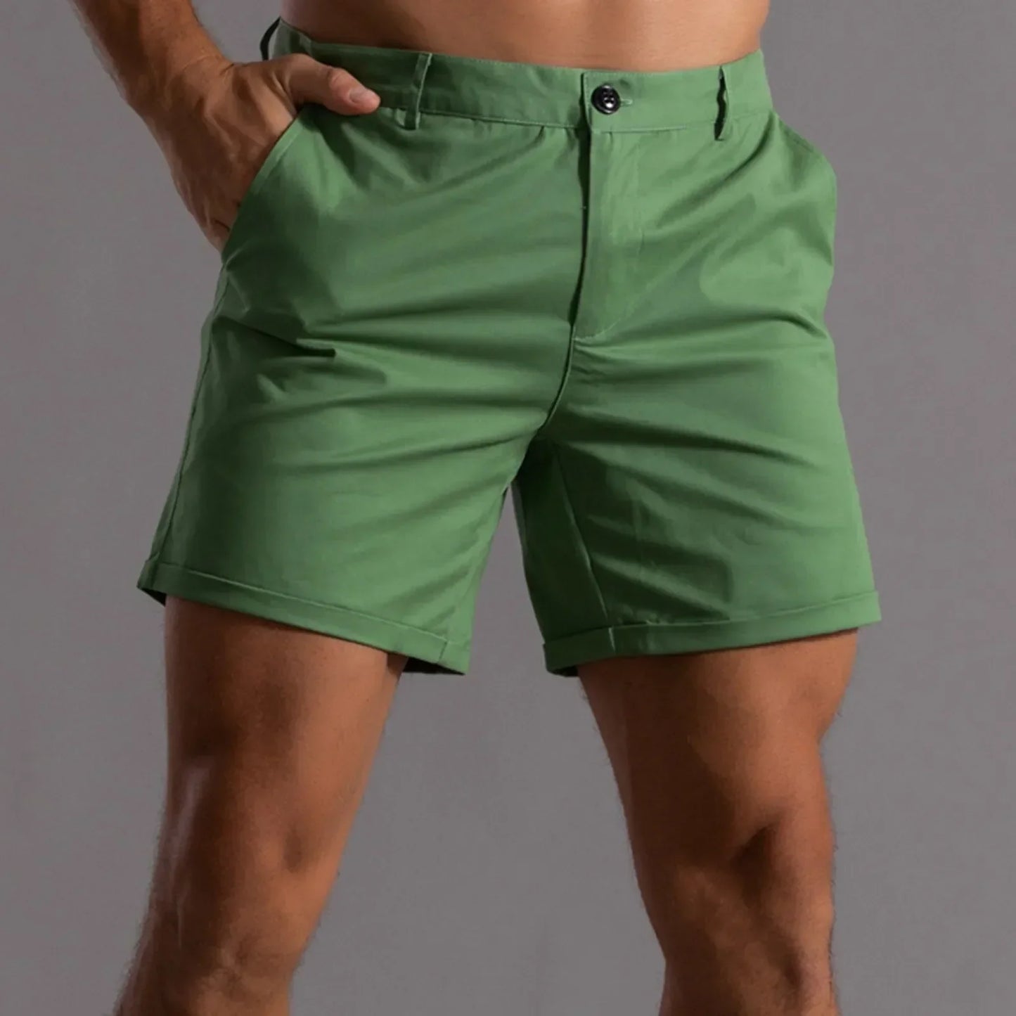 TrendAura Mens 4 Way Stretch Mid Length Shorts With Tailored Fit And Semi Elastic Waistband Durable Stitching