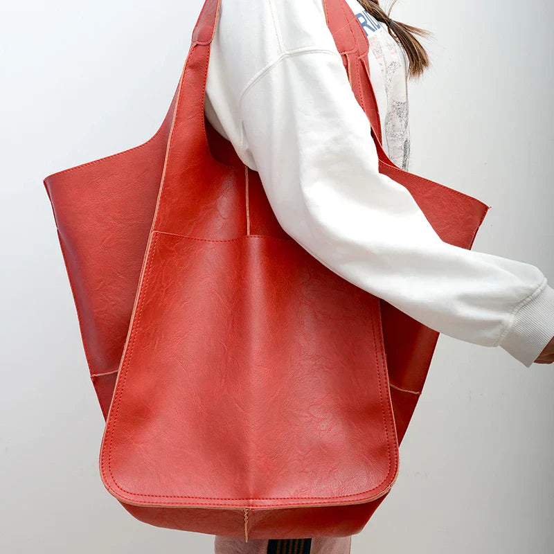 TrendAura Arlo Rove Carryall Tote Bag - Supremely Spacious Leather Tote With Deep Side Pockets