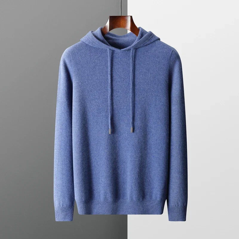 TrendAura 100 Percent Merino Wool Hoodie for Men Sustainably Sourced Minimalist Lightweight Warmth