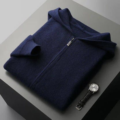 Jordan Premium Cotton Zip Front Hoodie Sweater Soft Knit Cardigan For Men And Women