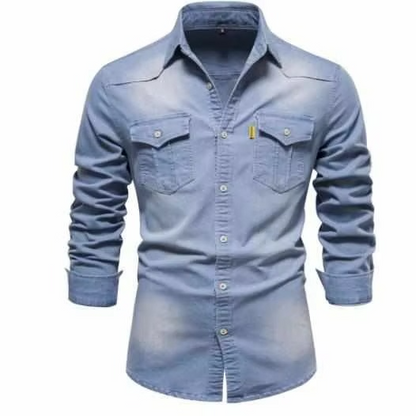 Men's Slim Fit Cotton Ice Sensation Long Sleeve Urban Shirt Breathable Moisture Wicking For City Life