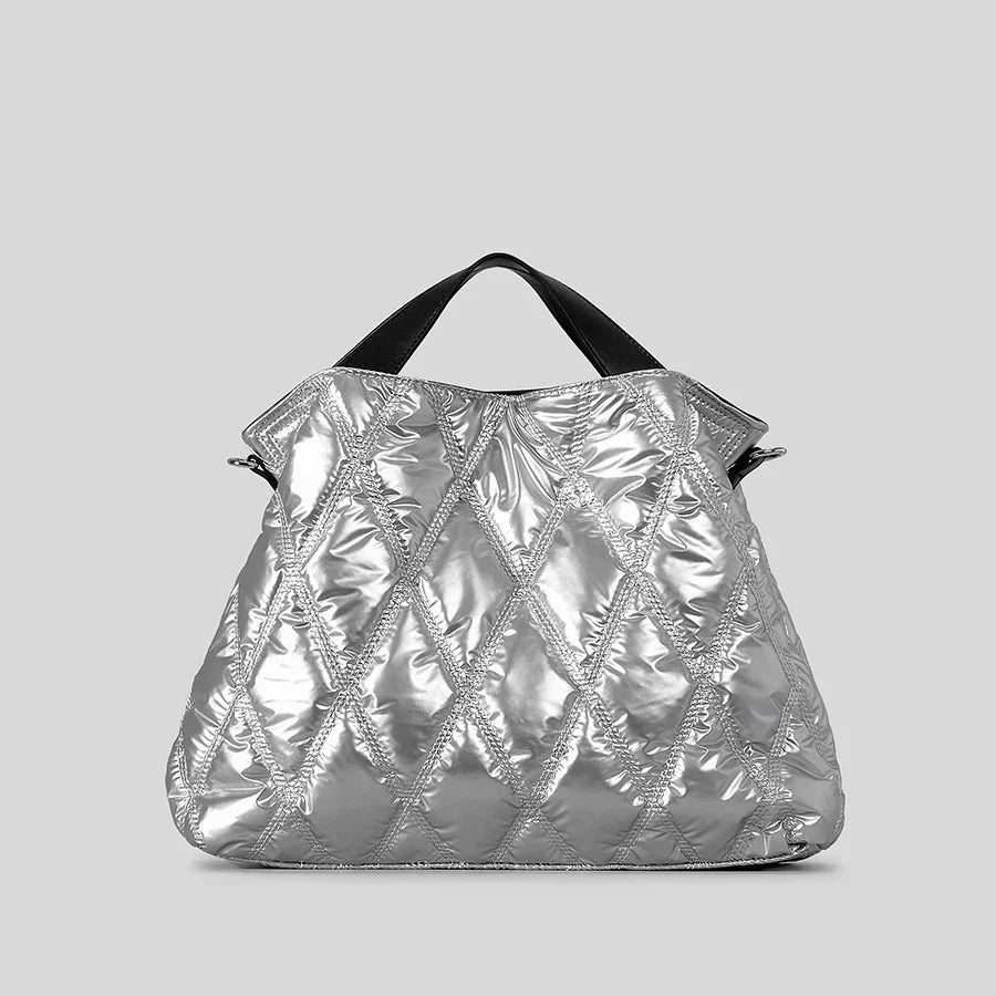 TrendAura Arca Tote Bag - Diamond Quilted Design With Cotton Down Filling And Spacious Interior