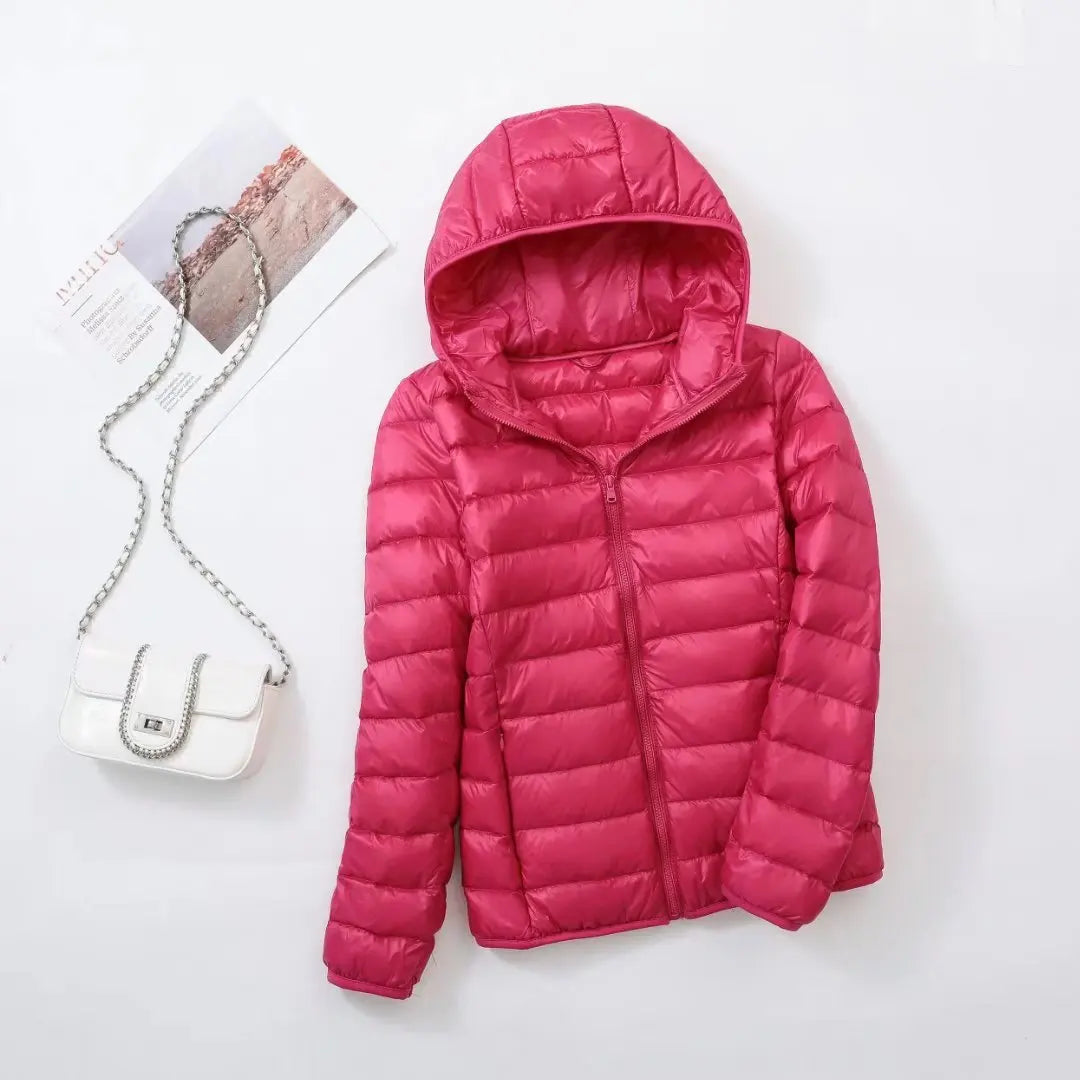 Women's hooded down jacket
