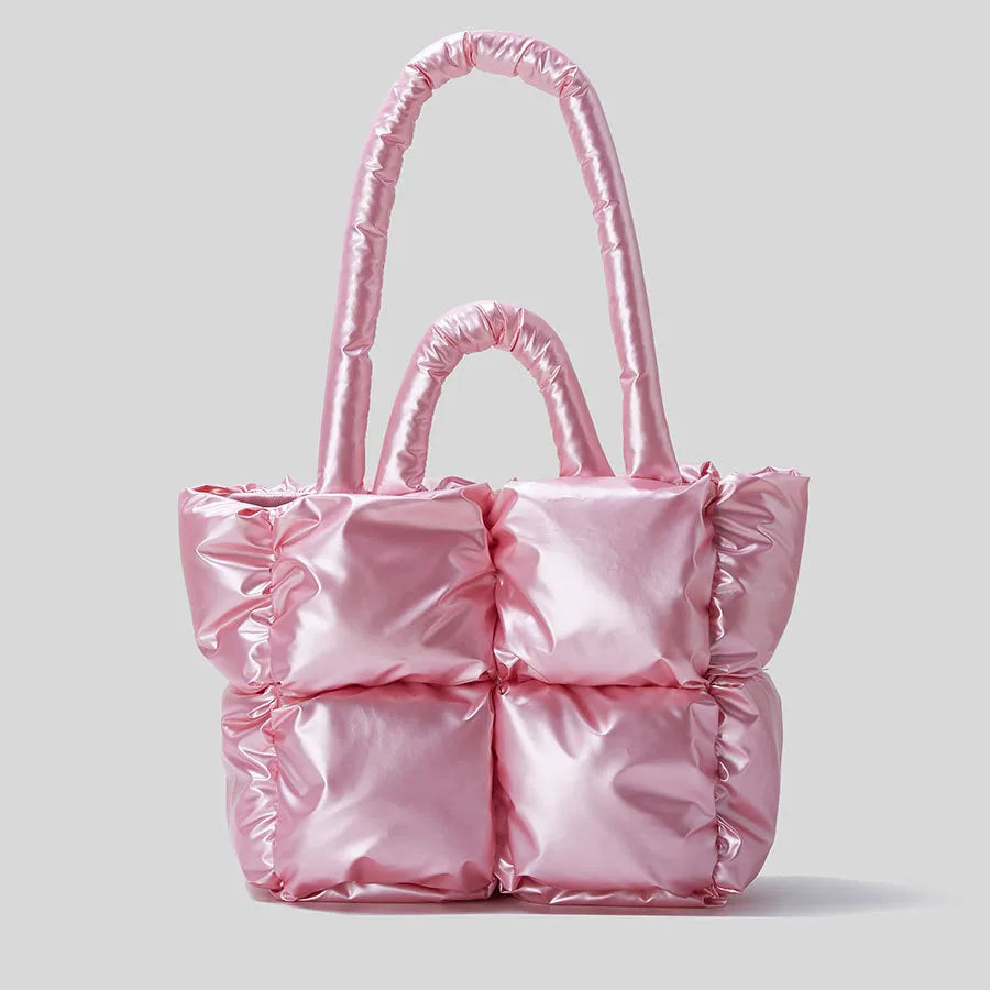 TrendAura Jorlin Shoulder Bag - Plush Quilted Design With Silky Satin Finish And 20in Length