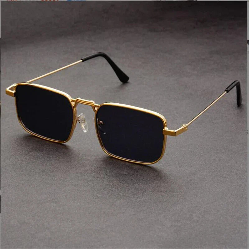 Nexium Rectangular Sunglasses With Featherlight Metal Frame UV400 Lenses And Adjustable Nose Pads