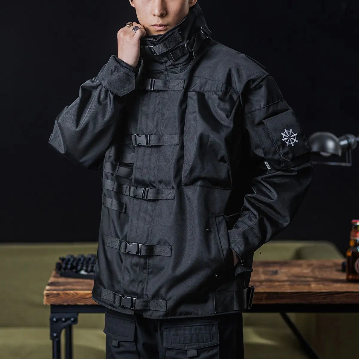 TrendAura Martial Tactical Jacket for Men Waterproof Military Grade Outerwear with Adjustable Fit and Multiple Pockets