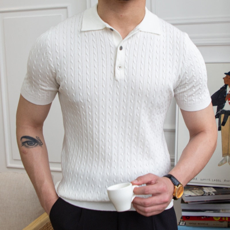 Men's Polo Shirt With Classic Collar For Polished Smart Casual Look Versatile Wardrobe Essential