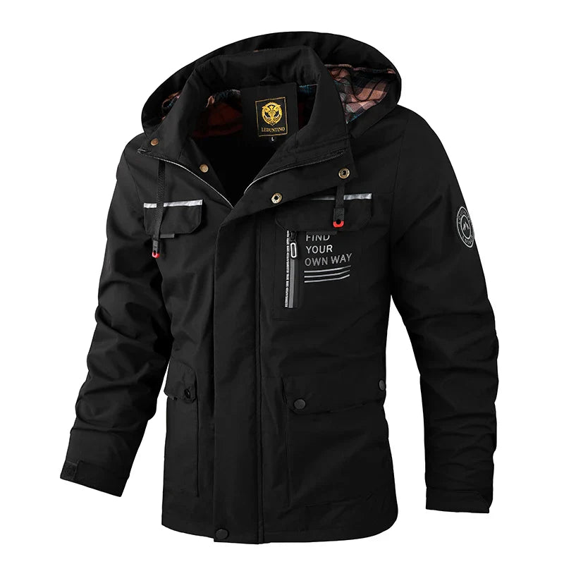 Men's Insulated Hooded Coat Windproof And Water Resistant Warmth For Outdoor Men