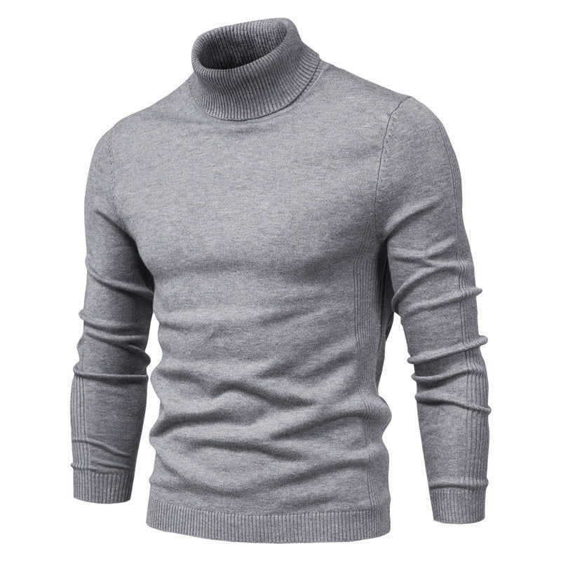 Breathable turtleneck sweater for men