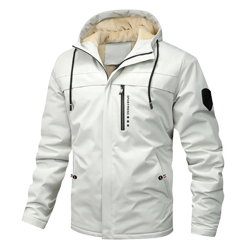 Mens Quilted Jacket With Warmth And Durability Full Zip Front Insulated Everyday Outerwear