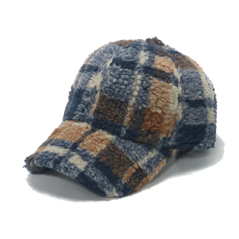 Highland Sherpa Cap Cotton Sherpa Exterior With Adjustable Fit Lumberjack Plaid For Outdoor Enthusiasts