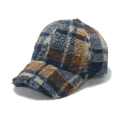 Highland Sherpa Cap Cotton Sherpa Exterior With Adjustable Fit Lumberjack Plaid For Outdoor Enthusiasts