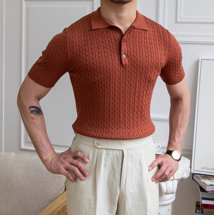Men's Polo Shirt With Classic Collar For Polished Smart Casual Look Versatile Wardrobe Essential