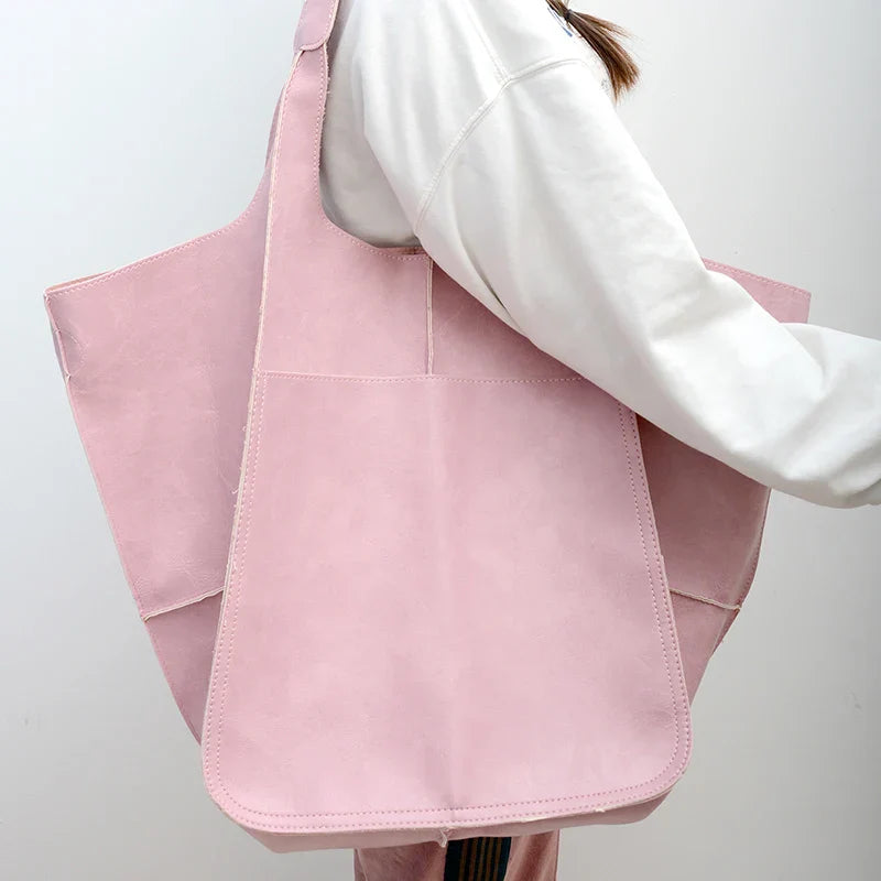 TrendAura Arlo Rove Carryall Tote Bag - Supremely Spacious Leather Tote With Deep Side Pockets